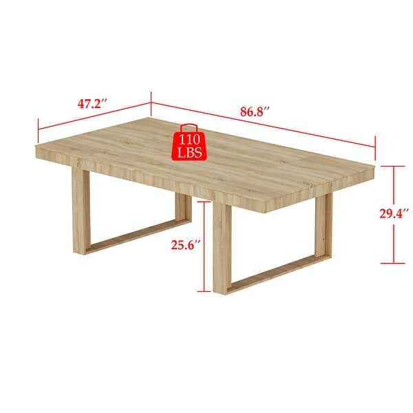 86.6inch Wooden Office Desk Dining Table Rectangular Conference Table