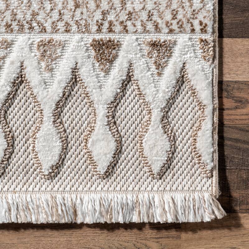 Nuloom Colleen Mixed Diamond Fringe Area Rug