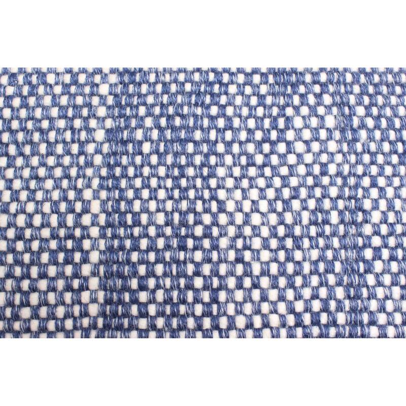 ECARPETGALLERY Braid weave Sienna Blue Wool Rug - 5'2 x 7'6