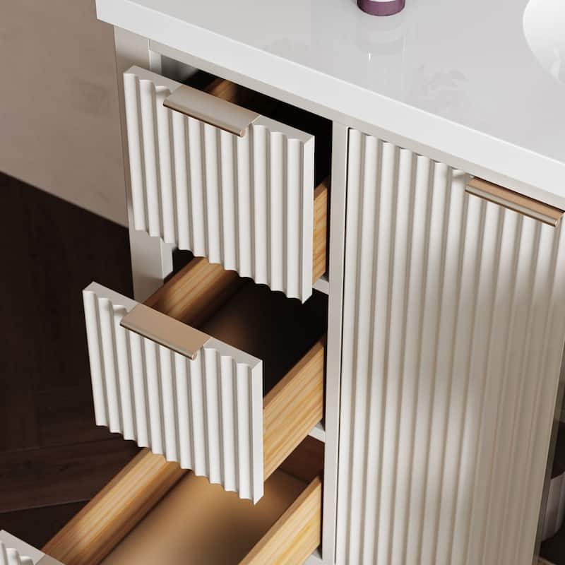 Ariel P37RWQOVO Milan 37" Free Standing Single Basin Vanity Set with