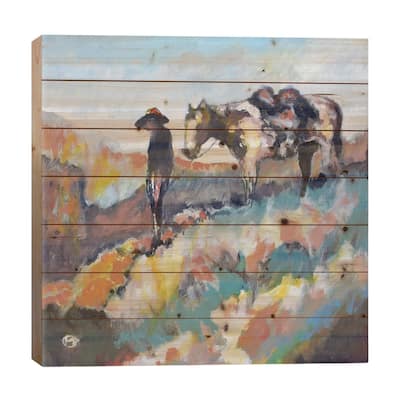 A Tough Way Down Print On Wood by Kip Decker - Multi-Color