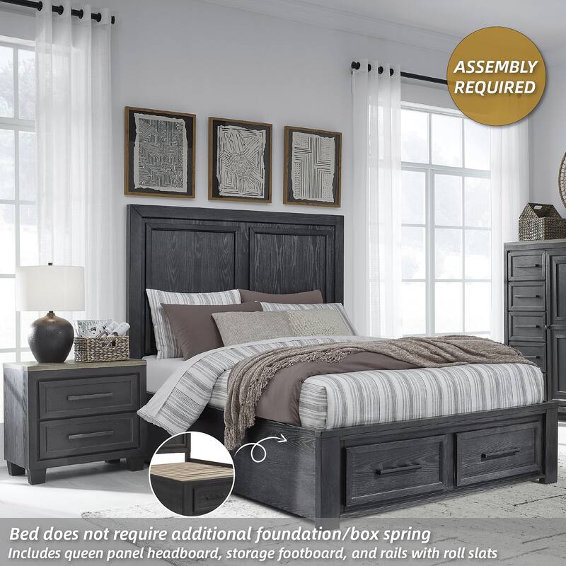 Signature Design by Ashley Foyland Black Storage Bed