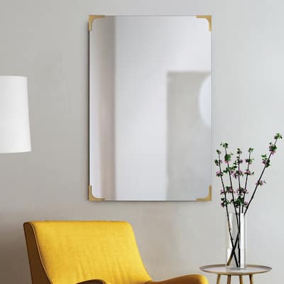 Renwil Eros Rectangular Wall Mirror - Clear - Large