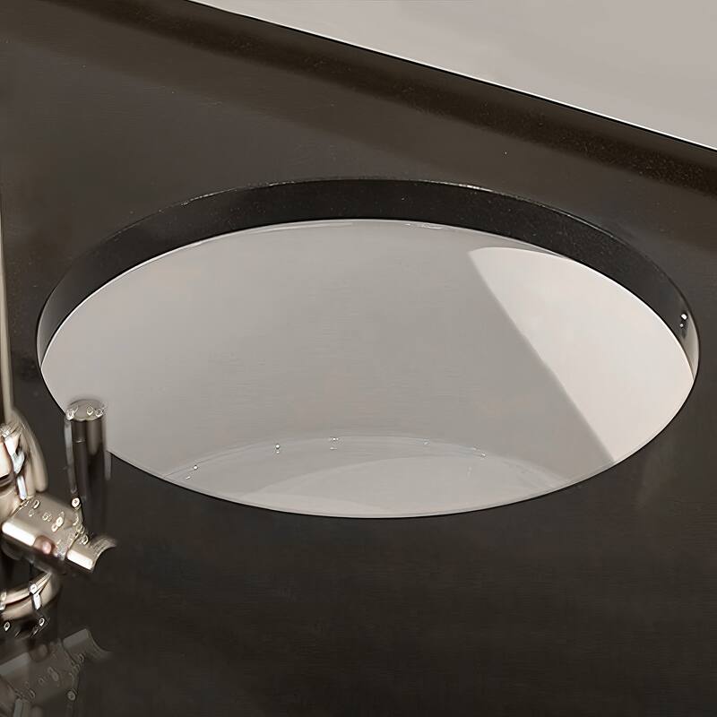 Elementhaus Fireclay Circular Drop In/Undermount Sink