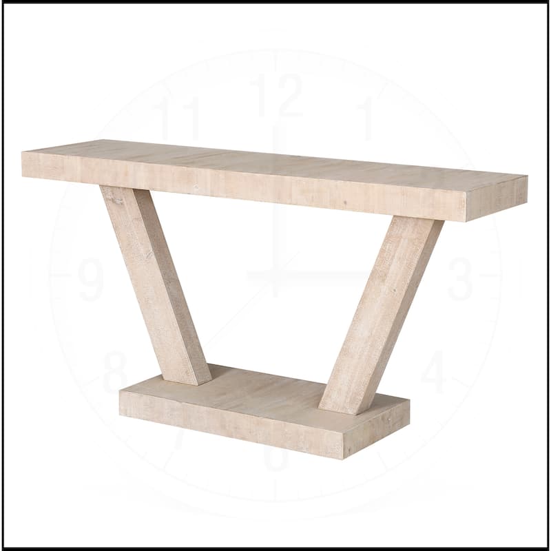 60 Inches Vintage Distressed Wood Entryway Console Table