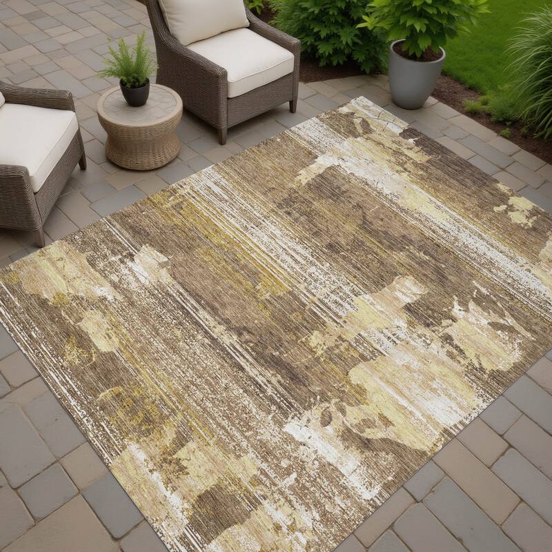 Machine Washable Indoor/ Outdoor Chic Veta Chantille Rug