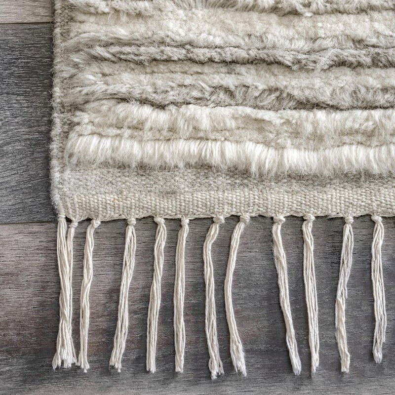 Fred Striped Shag Area Rug