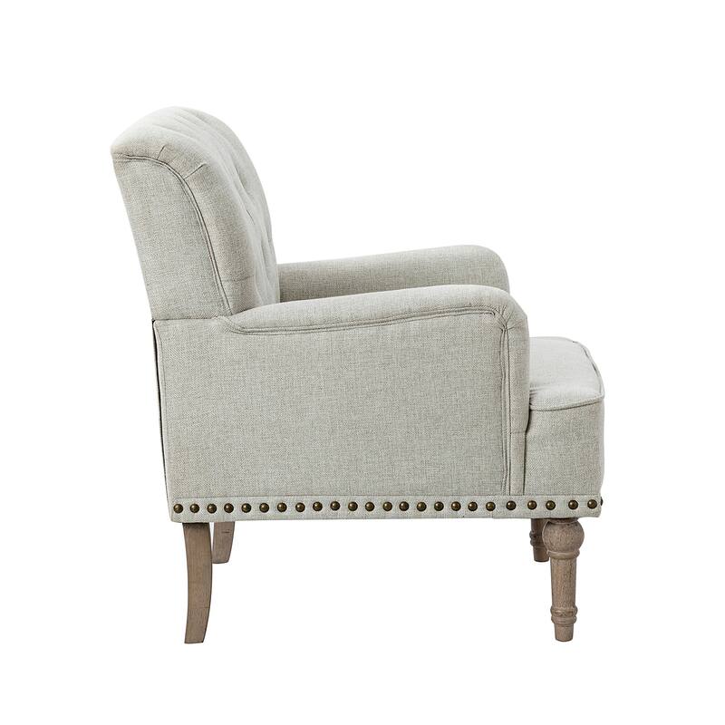 Geltrude Traditional Upholstered Accent Chair with Button Tufted Back Set of 2 by HULALA HOME