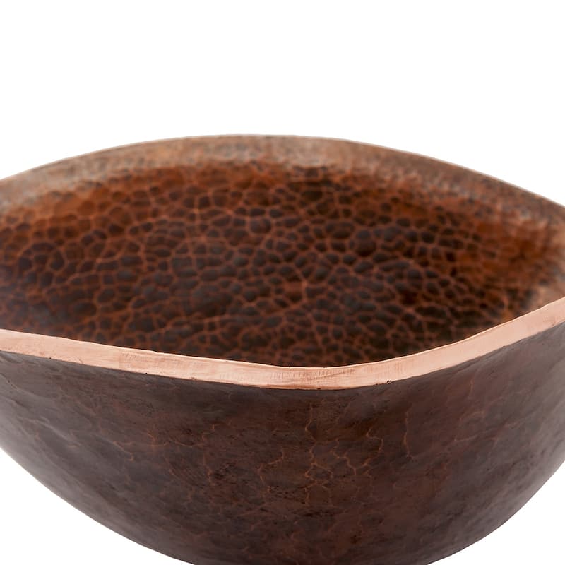 17-in Free Form Hand Forged Old World Copper Vessel Sink (PVSHELL17)