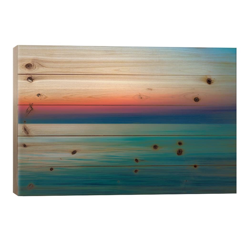Quiet Waters I Print On Wood by John Rehner - Multi-Color