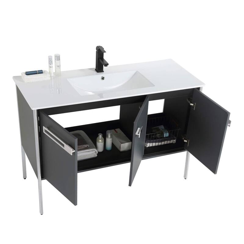 Fine Fixtures Oakville Bathroom Vanity with White Ceramic Sink