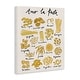 preview thumbnail 3 of 8, Stupell Amor La Pasta Chart Canvas Wall Art Design By Farida Zaman