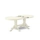 preview thumbnail 5 of 8, East West Furniture Dinette Set- an Oval Dining Table with and Linen Fabric Chairs, Linen White(Seat Type & Pieces Options)