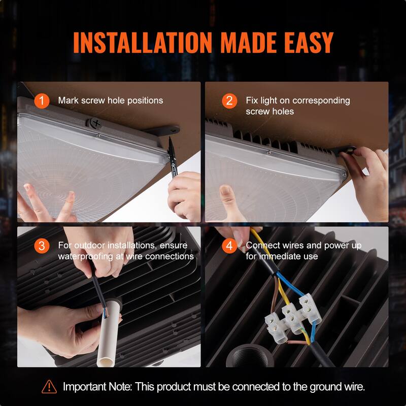 LED Canopy Lights, Daylight Commercial Industrial Outdoor Canopy Lights, Surface Mount Ceiling Lighting