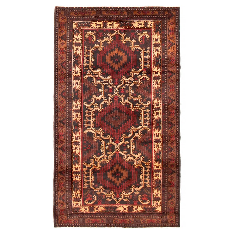 Teimani Red Rug 3'10" x 6'11" - 3'10 x 6'11 - Red - 3'10 x 6'11