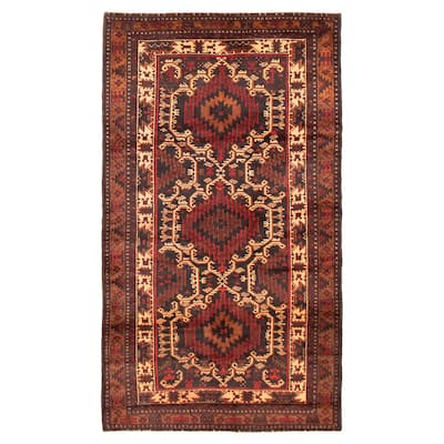 Teimani Red Rug 3'10" x 6'11" - 3'10 x 6'11