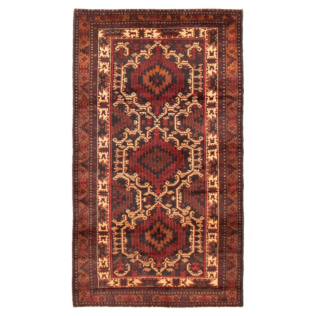 Teimani Red Rug 3'10" x 6'11" - 3'10 x 6'11
