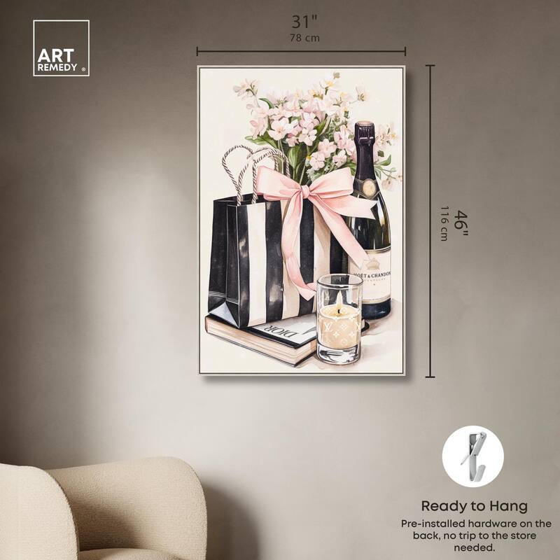 Shopping Bag and Some Drinks Canvas by Art Remedy