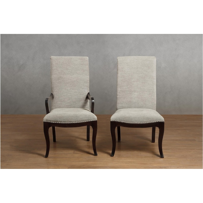 Dore Espresso Fabric Dining Room Set
