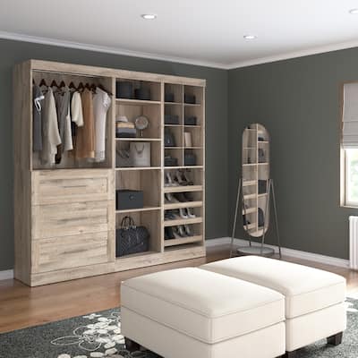 Pur 86-Inch Closet Organizer with Storage Cubbies by Bestar