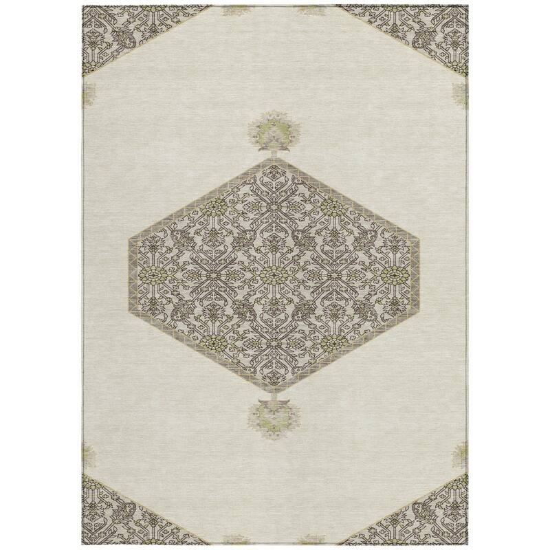HomeRoots Oriental Traditional Rectangle Outdoor Rug