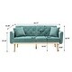 preview thumbnail 9 of 23, Velvet Futon Sofa Bed with Two Pillows, Convertible Couch for Living Room and Bedroom