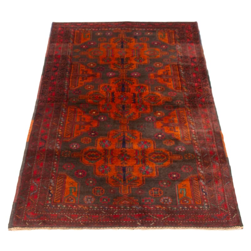 Teimani Burnt Orange Rug 3'9" x 6'11" - 3'9 x 6'11