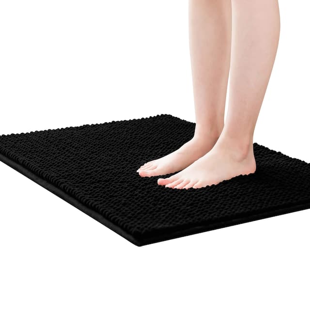 Subrtex Chenille Soft Rugs Super Water Absorbing Shower Mats