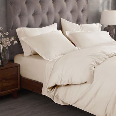 Superior Egyptian Cotton 300 Thread Count Solid Duvet Cover Set