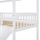 preview thumbnail 19 of 38, Friendly Design Twin Over Twin Bunk Bed with Two Drawers and Slide, House Bed with Slide
