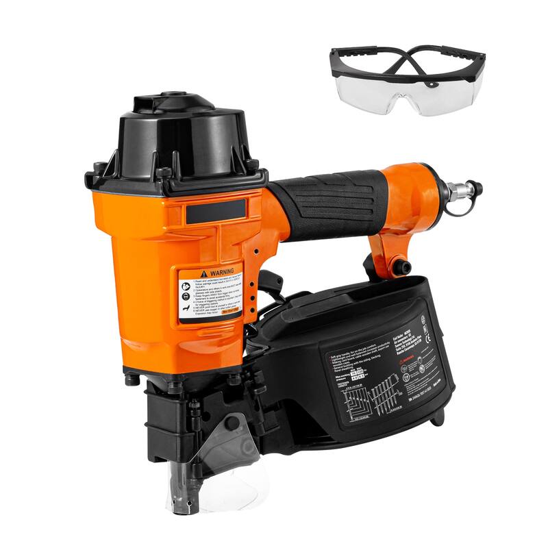 Coil Framing Nailer, 15 Degree Pneumatic Framing Nail Gun Air Coil Nailer for Framing, Wall Flooring and Wall Assembly - MCN55