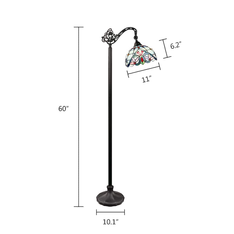 Tiffany Style 1 Light Floor Lamp - 60 inches High