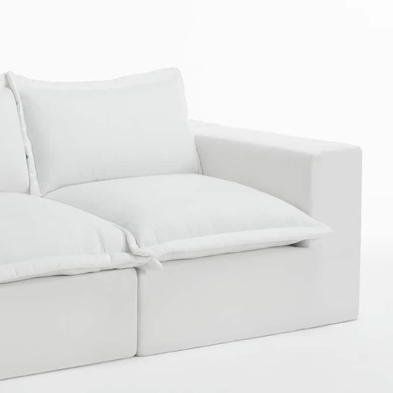 No Assembly Chenille Modular Sectional Sofa Comfy Cloud Couch