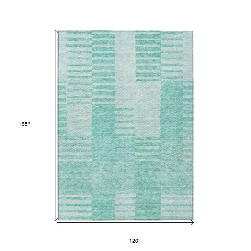 HomeRoots Striped Transitional Rectangle Outdoor Rug
