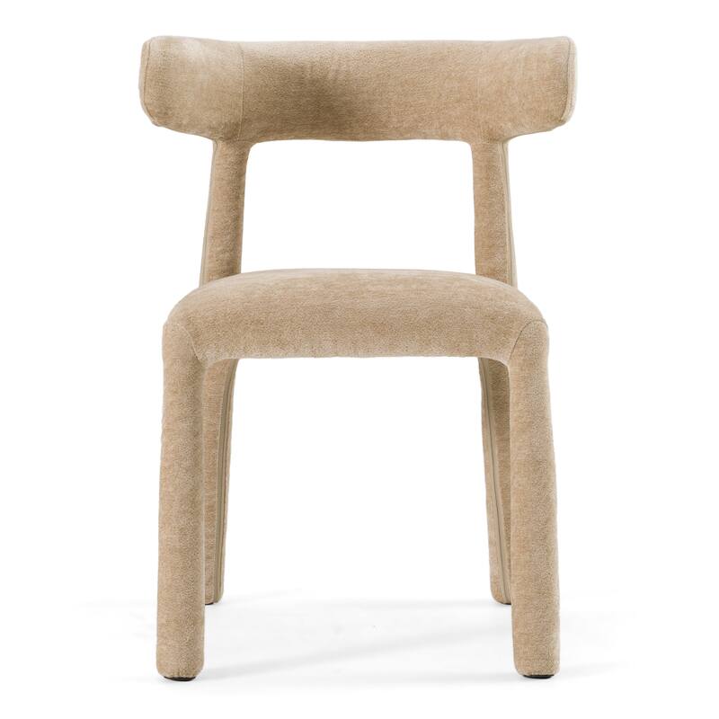 Modrest Homan Modern Beige Velvet Dining Chair