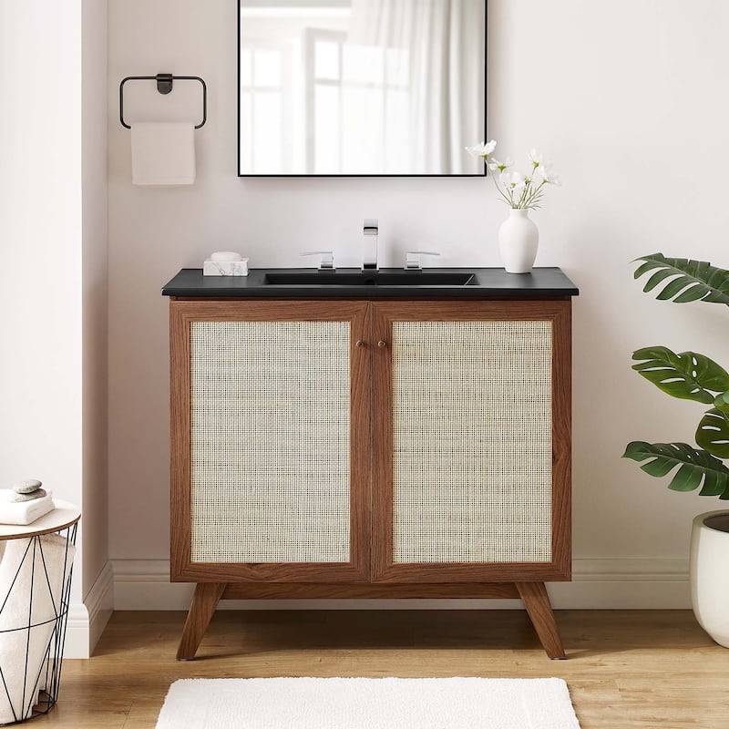 Soma 36" Bathroom Vanity - Walnut - Walnut Finish