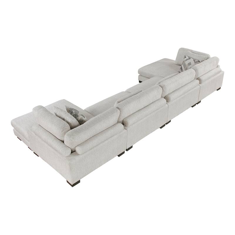 Abbeville Microfiber 4-Piece Modular Sectional with Chaise
