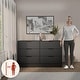 preview thumbnail 25 of 26, Kappesberg New Fresno 3-Piece Bedroom Set, One 6-Drawer Dresser and Two 2-Drawer Nightstands