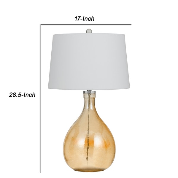 orange glass table lamp