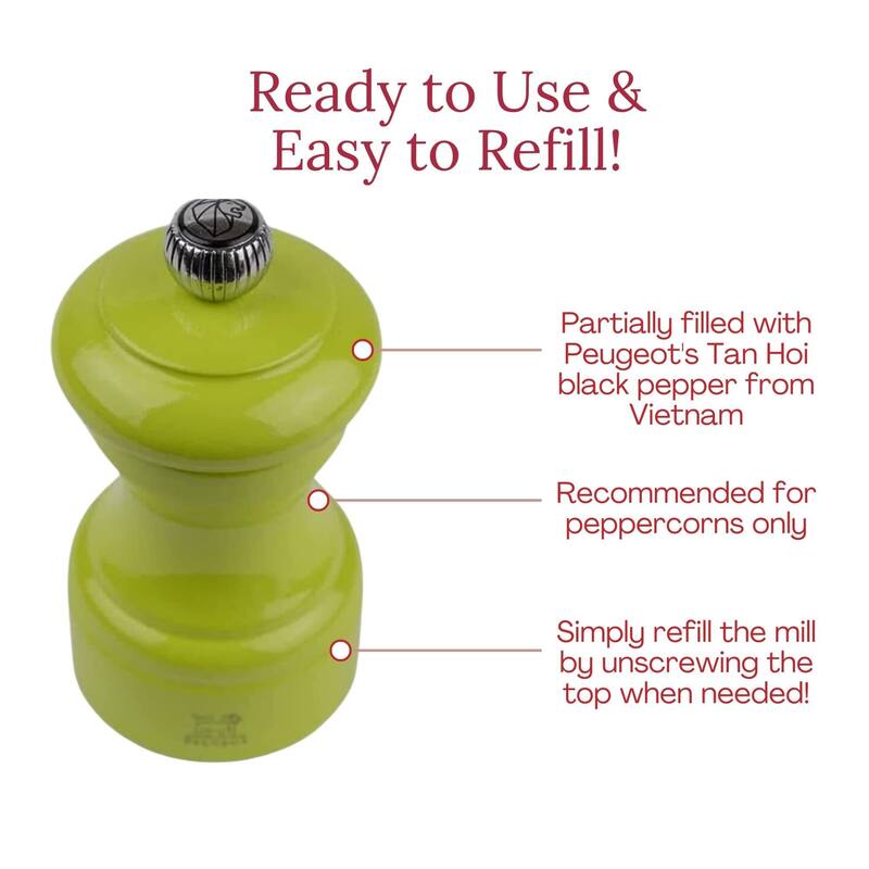 Peugeot Bistro Pepper and Salt Mill Set - 10cm - 4in.
