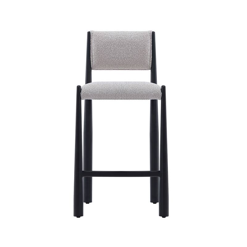 Manhattan Comfort Lennor Metal Boucle Counter Stool