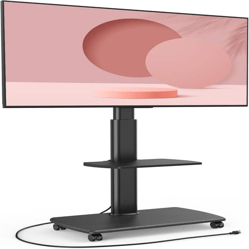 Rolling TV Stand with Power Outlets