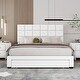 preview thumbnail 14 of 71, Velvet Storage Platform Bed with Wireless Chargers and Drawer