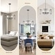 preview thumbnail 15 of 17, Bella Depot Industrial Black Metal Cage Dimmable Chandelier 70-Inch Adjustable Pendant Light for Kitchen Island, Hallway - 20"