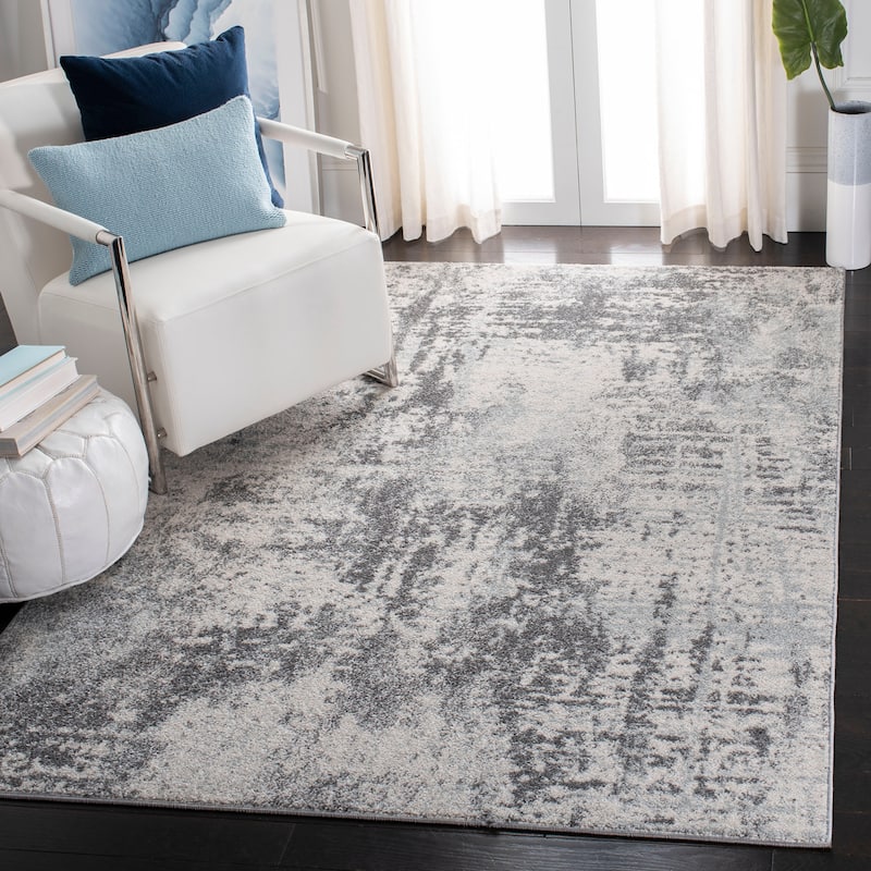 SAFAVIEH Tulum Emmaline Modern Abstract Rug - 4' x 6' - Ivory/Charcoal