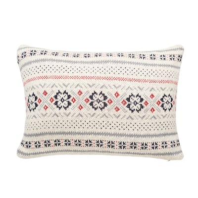 Snowflake Woven Christmas Pillow