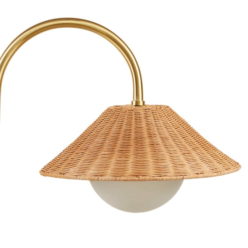 INK+IVY Laguna Rattan Weave Shade Floor Lamp - 20.75"W x 14"D x 66"H