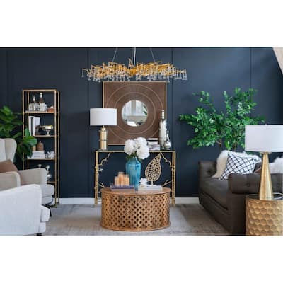 A&B Home Cone Table Lamp with Drum Shade