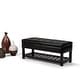 preview thumbnail 99 of 136, WYNDENHALL Essex 44 inch Wide Transitional Rectangle Ottoman Bench Midnight Black