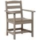 preview thumbnail 61 of 108, Shoreside Patio Dining Arm Chair Weathered Wood